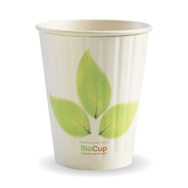 BioPak BC-12DW - 390ml / 12oz Leaf Double Wall Hot Cup