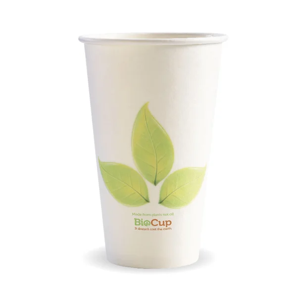 BioPak BC-16 - 510ml / 16oz Leaf Single Wall Hot Cup