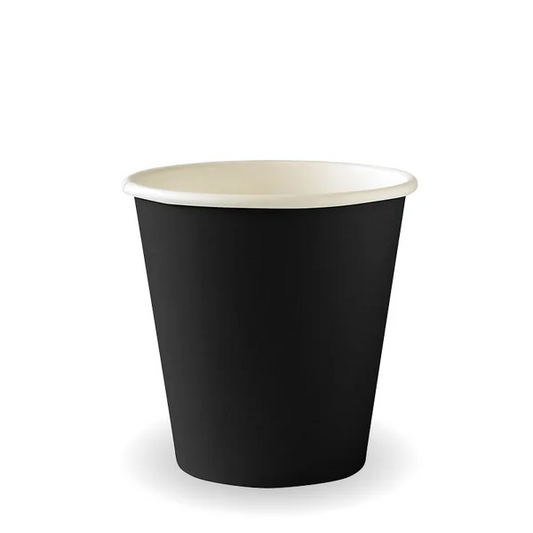 BioPak BC-6B - 230ml Black Single Wall Hot Cup