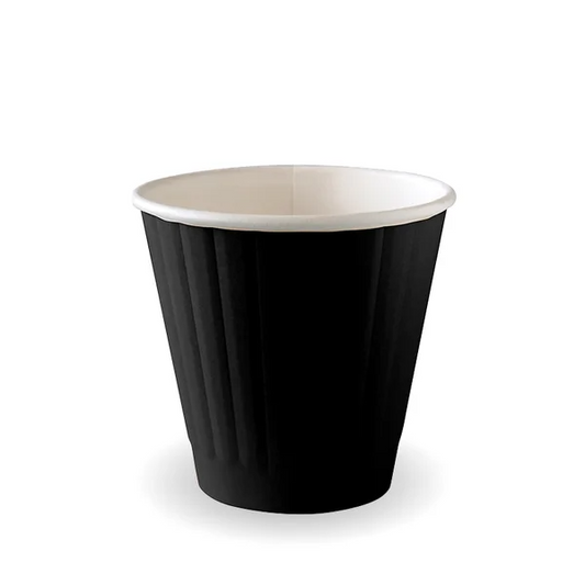 BioPak BC-8DWB(90) - 295ml / 8oz Black Double Wall Hot Cup