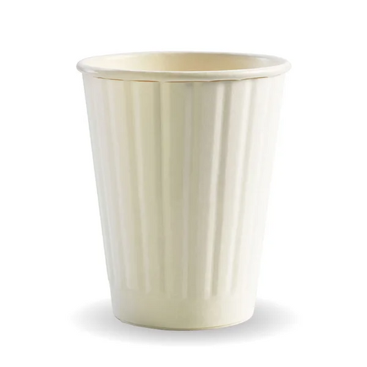 BioPak BC-8DWW - 255ml / 8oz White Double Wall Hot Cup